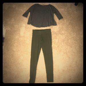 Casual fall outfit - leggings, top